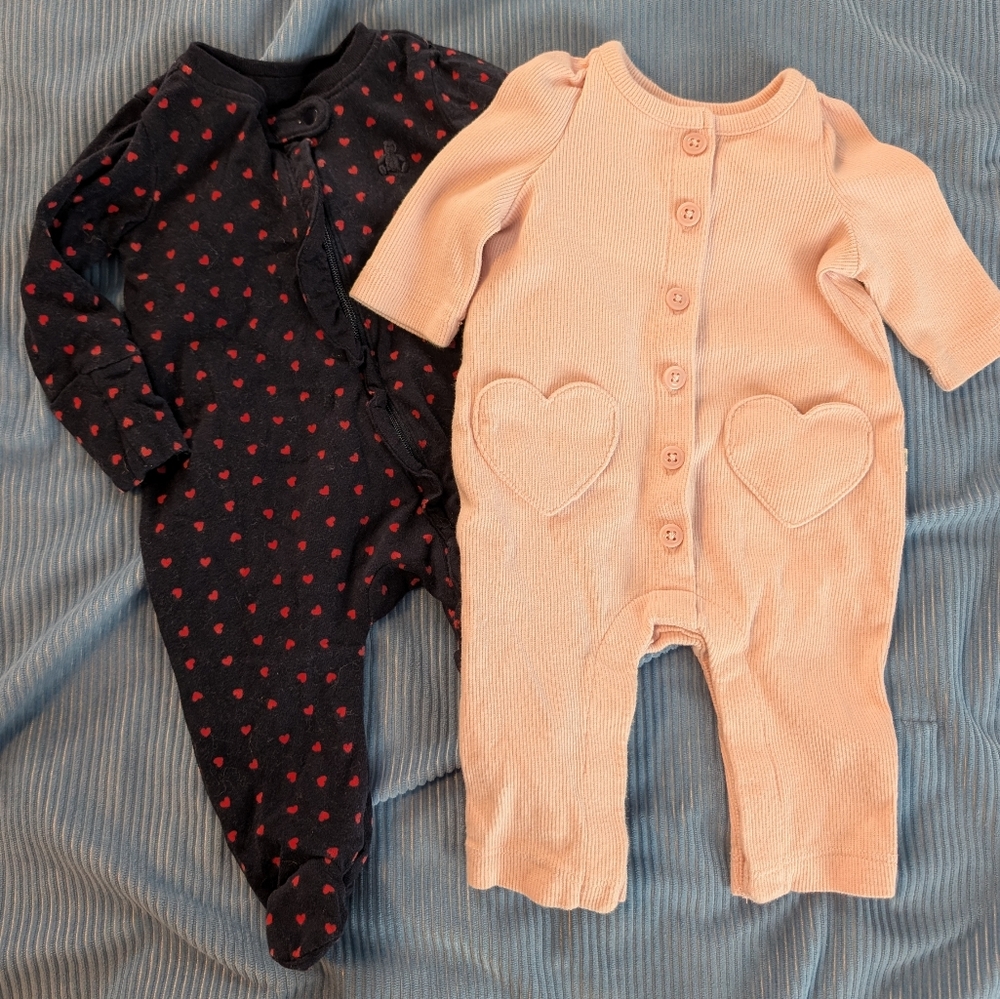 GAP Heart Valentines Onesies